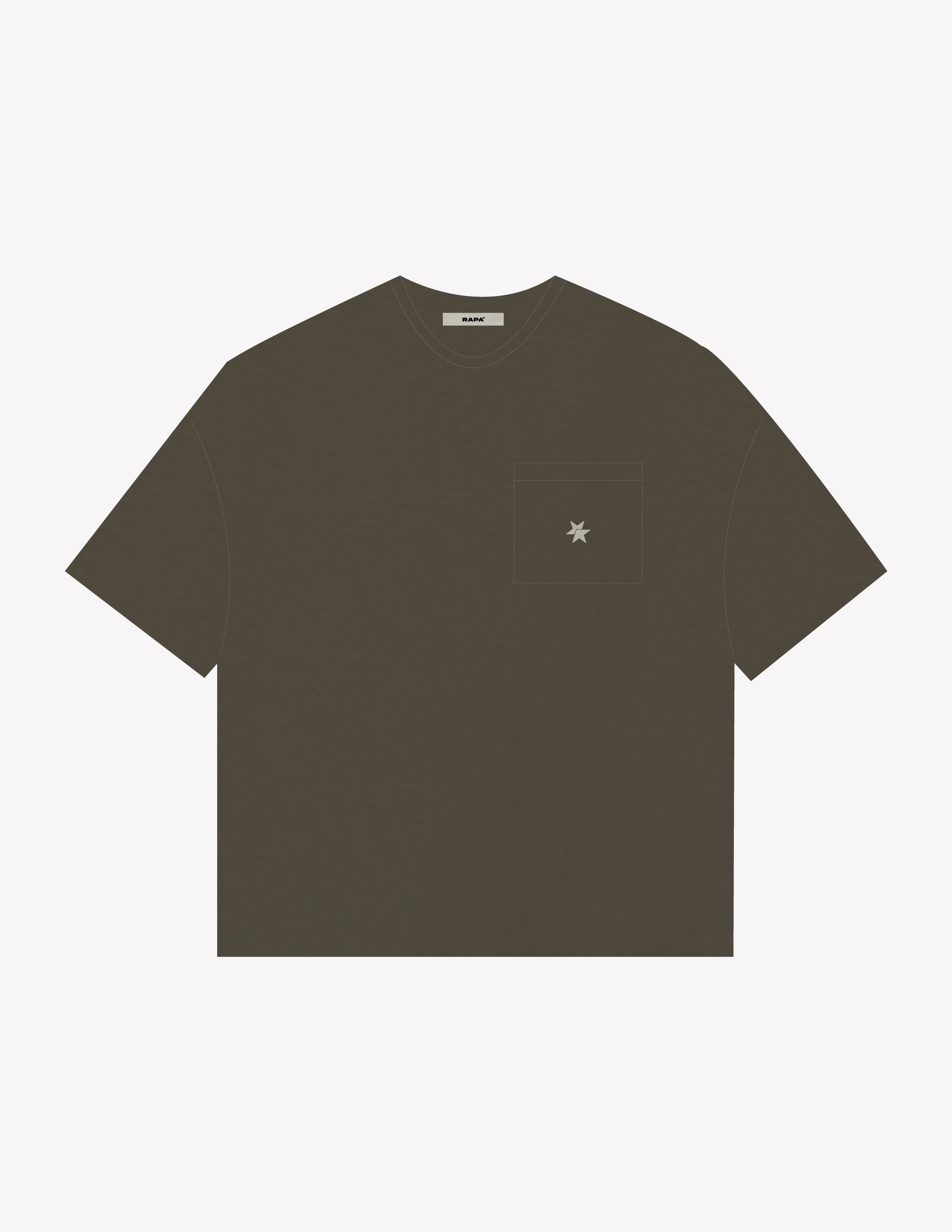 STAR TEE - Brown Green